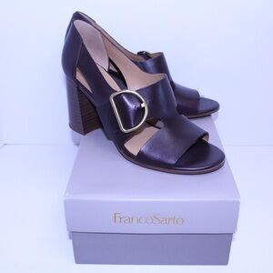 Franco Sarto Brown Leather Women's Sandals